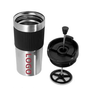 Mug isotherme de style nouveau, double paroi en acier inoxydable, 12 oz, gobelet à pression française - Product Image 4