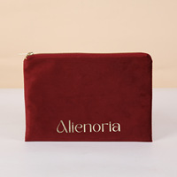 Pochette zippée en toile épaisse, sac de rangement moderne et chic sur mesure pour bijoux, organisateur de rouge à lèvres et de maquillage sur mesure