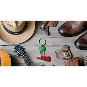 พวงกุญแจงานฝีมือ parijat สำหรับกีตาร์รถยนต์และจักรยานดีไซน์โลหะพลาสติก - Product Image 3