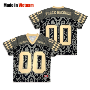 Maillots de football américain streetwear pour adultes, impression numérique personnalisée, respirants, grandes tailles, anti-UV, séchage rapide, col en V, coupe oversize - Product Image 1