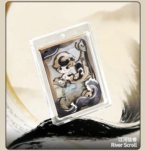 100% Original POMART Bolha Mart DIMOO Um Vento Lua Série Art Collection Card Tendência Blind Box Periferia - Product Image 2