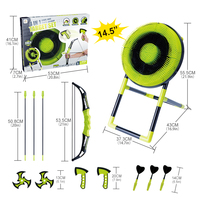 Cible de tir à l'arc 4-en-1 pour enfants de 14,5 pouces avec étoiles, haches, fléchettes et flèches – Vente en gros de fléchettes et de cercles de protection pour cibles de fléchettes