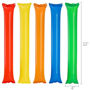 Bâtons de cheering gonflables multicolores en PE avec logo personnalisé, bruiteurs, unisexe - Grande Vente - Product Image 3