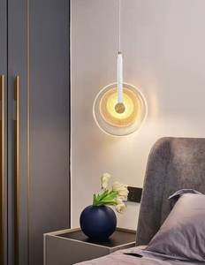 Подвесные светильники в стиле постмодерн для помещений, люстры и лампы, энергосберегающее стекло с современным дизайном для офисного использования - Product Image 3