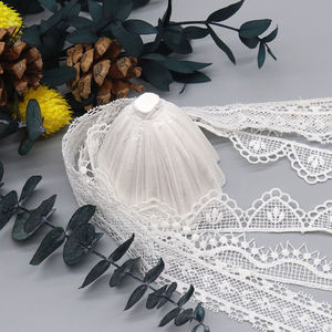 Fashion designer custom pizzo 100% poliestere colorato fiore geometria pizzo solubile in acqua per indumento - Product Image 4