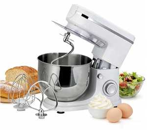 Batteur à œufs en acier inoxydable 6L, 6 vitesses, bol mélangeur, certifié sécurité, personnalisable, usage domestique, 1500W, engrenage planétaire - Product Image 1