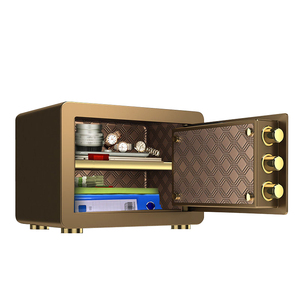 Nhà thông minh mini an ninh Hộp An toàn nhỏ kim loại chống cháy an toàn với mật khẩu vân tay & kết hợp khóa đồ trang sức an toàn - Product Image 5