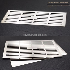 La copertura quadrata dello scarico del pavimento dell'acciaio inossidabile di Design moderno 20-30cm ha ingrandito la dimensione per uso interno dell'hotel della cucina del cortile - Product Image 1
