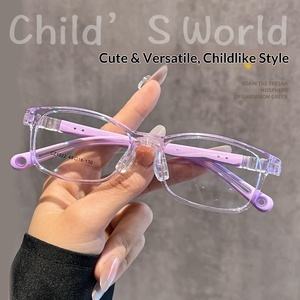 Montatura per <span class=keywords><strong>Occhiali</strong></span> <span class=keywords><strong>da</strong></span> <span class=keywords><strong>Vista</strong></span> Ultra-leggera TR per Studenti e Bambini CZ1022, Stile Punk Quadrato per Ragazzi e Ragazze, Lenti AC, Nasello in Silicone Morbido - Product Image 5