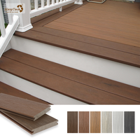 Planche de terrasse extérieure en WPC brossé carré moderne de haute qualité, imperméable, anti-UV, facile à installer, composite pour jardin