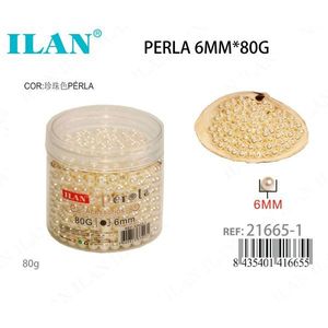 Perle Ilan Perla 6mm 80g color perla per la creazione di gioielli - Product Image 3