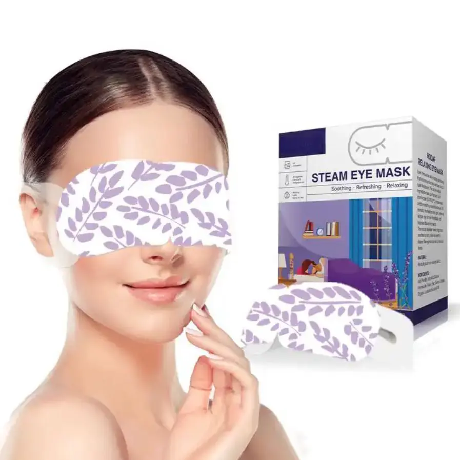 Bodyjoy vendita calda di nuovo Design cotone autoriscaldamento lavanda benda per occhi a vapore per occhi sani