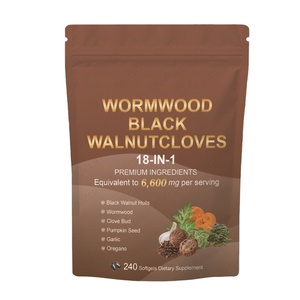 <span class=keywords><strong>Gélules</strong></span> d'Armoise, Noyer <span class=keywords><strong>Noir</strong></span> et Clou de Girofle – Nettoyant 18-<span class=keywords><strong>en</strong></span>-1 à base de Noyer <span class=keywords><strong>Noir</strong></span> et d'Armoise pour l'homme – Complément Herbal – Cure de 80 jours - Product Image 1