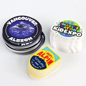 Autocollants découpés sur mesure écologiques, imperméables, résistants aux UV, en vinyle, pour la promotion de la marque, cadeau promotionnel - Product Image 2