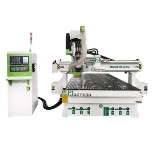 ATC 5*10 4*8 high efficiency auto tool change machine Roctech from China wood engraver cutting router for wood