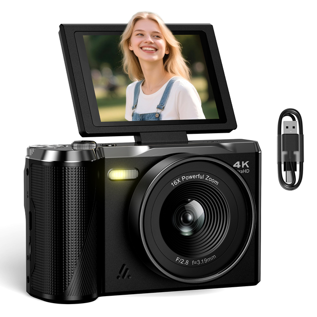 Factory Supply HD Digital Camera Large 3 Inch IPS Screen Fast Auto Focus 16X Zoom 4K Video Micro SLR Camera