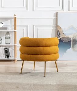 ATUNUS Design populaire <span class=keywords><strong>Fauteuil</strong></span> à siège unique Meubles de salon Accent <span class=keywords><strong>Jaune</strong></span> Boucle Velours Tissu Chaises de loisirs - Product Image 2