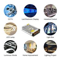 Alimentation à découpage LED à large plage de tension d'entrée 110V, sortie basse tension 24V 360W, certifications CE FCC ROHS, IP20, efficacité 87%