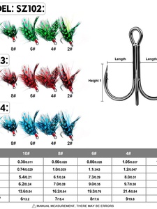 Amo Triplo in Acciaio ad Alto Tenore di Carbonio con Scanalatura per il Sangue e Punte Appuntite per la Pesca con Esche Artificiali, per Persico, Pesca sul Ghiaccio e da Barca - Product Image 6