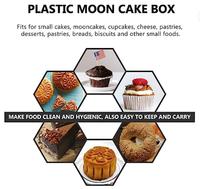 Boîte à gâteaux de lune en plastique transparent avec couvercles transparents, boîtes d'emballage carrées pour gâteaux de lune