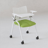 Chaise de formation pliable au design moderne avec bloc-notes pour réunion et salle de formation