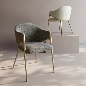 Silla de Comedor Moderna de Lujo con Respaldo de Cuero PU Suave, Diseño Italiano Nórdico para Hogar, Hotel o Restaurante HD123 Muebles para el Hogar - Product Image 2