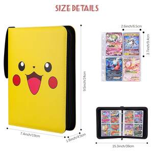 <span class=keywords><strong>Livre</strong></span> de cartes à collectionner en gros, chargeur 4 9 poches 400 900 <span class=keywords><strong>pikachu</strong></span> poke mon album classeur pour cartes à collectionner - Product Image 2