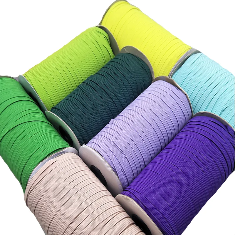 in-stock over 290 colors 6mm elastic band tape for notebook books with high elasticity