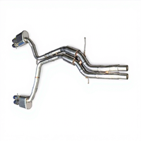 Convient pour Audi A5 3.2 2007-2012, tuyau d'échappement en acier inoxydable haute performance avec silencieux à valve, système d'échappement cat-back