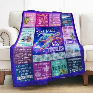 <b>Animal</b> Turtle Flannel <b>Blanket</b> Throw <b>Blanket</b> Nap <b>Blanket</b> Machine Washable Fade Resistant for Bedroom Living Room Custom Print - Product Image 6