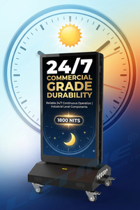 Pantalla Inteligente Inalámbrica Portátil <span class=keywords><strong>de</strong></span> Doble Cara <span class=keywords><strong>de</strong></span> 43 Pulgadas para Exteriores, <span class=keywords><strong>de</strong></span> Alto Brillo, Legible Bajo la Luz Solar, Cartel Publicitario Móvil - Product Image 2