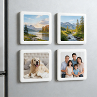 Imán de nevera de cerámica liso en blanco, en stock en España, material base perfecto para personalización duradera por transferencia de calor.