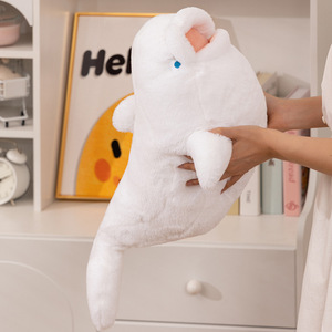 Vendita calda di balene Beluga simulate delfini squali orche sigilla giocattoli animali peluche simpatiche creature Marine abbraccia regali per bambini - Product Image 5