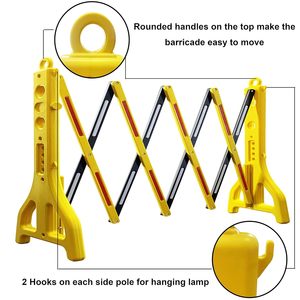 Xách tay 8.2ft mở rộng nước đầy hàng rào giao thông ngoài trời nhựa có thể thu vào cổng rào cản linh hoạt kiểm soát đám đông - Product Image 5