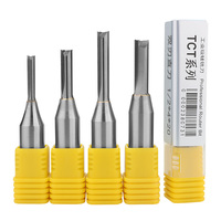 Fraise droite TCT à double dent en carbure pour découpe CNC du MDF, du contreplaqué et de l'acrylique – Résistante à l'usure, finition nette et lisse, longue durée de vie