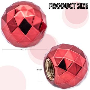 Tapa de válvula con patrón de diamante esférico, 18x16mm, Universal para coches, motocicletas, bicicletas, cubierta de válvula de neumático de goma - Product Image 4