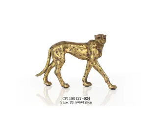 Resina fatta a mano leopardo scultura animale decorazione della casa artigianato d'arte animale hogar accessori per la casa decorazioni per la casa lusso