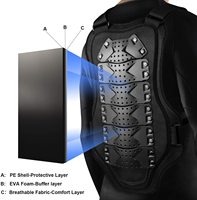 Gilet de moto adulte personnalisé armure de course respirante et imperméable avec protecteurs de poitrine et de dos pour le motocross tout-terrain