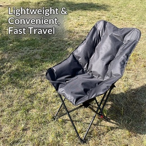 Sedia a <span class=keywords><strong>Luna</strong></span> in Acciaio ad Alto Tenore <span class=keywords><strong>di</strong></span> Carbonio con Imbottitura in Cotone - Regolabile e Pieghevole per Campeggio e Giardino con Schienale Alto - Product Image 3