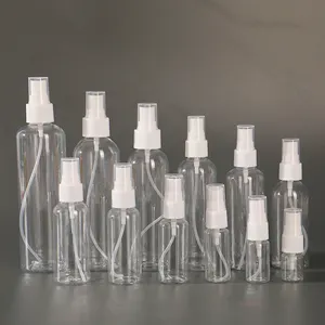 5ml - 100ml Plastic PET White Flip Lid Lotion Bottles for Cosmetic Shampoo Sample Containers Travel Liquid Refillable Vials