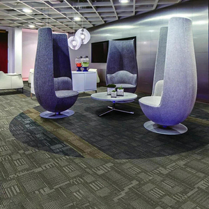 モダンでシンプルなDIYカーペットスクエア滑り止めポリプロピレンループパイルクッション式洗える床帯電防止ビチューメン環境にやさしい - Product Image 5