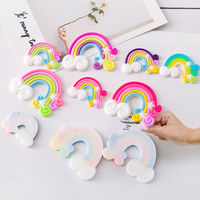 Benutzer definierte Größe Weiches PVC Regenbogen harz DIY Cake Topper Bunte Lieferungen für die Kuchen dekoration