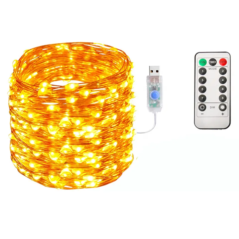 ALICSD – guirlandes lumineuses LED USB 50/100/200, fil de cuivre étanche, lumières féeriques décoratives pour la saint-valentin