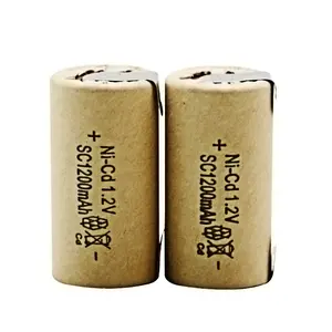 Sc Nicd电池Sub C 4/5 1200mah 1.2v可充电Ni-cd电池用于火灾应急