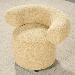 Divano in Tessuto Beige Crema Personalizzabile a 1 Posto, Comoda Poltrona in Legno per Hotel e Appartamenti, Stile Componibile per Salone - Product Image 4