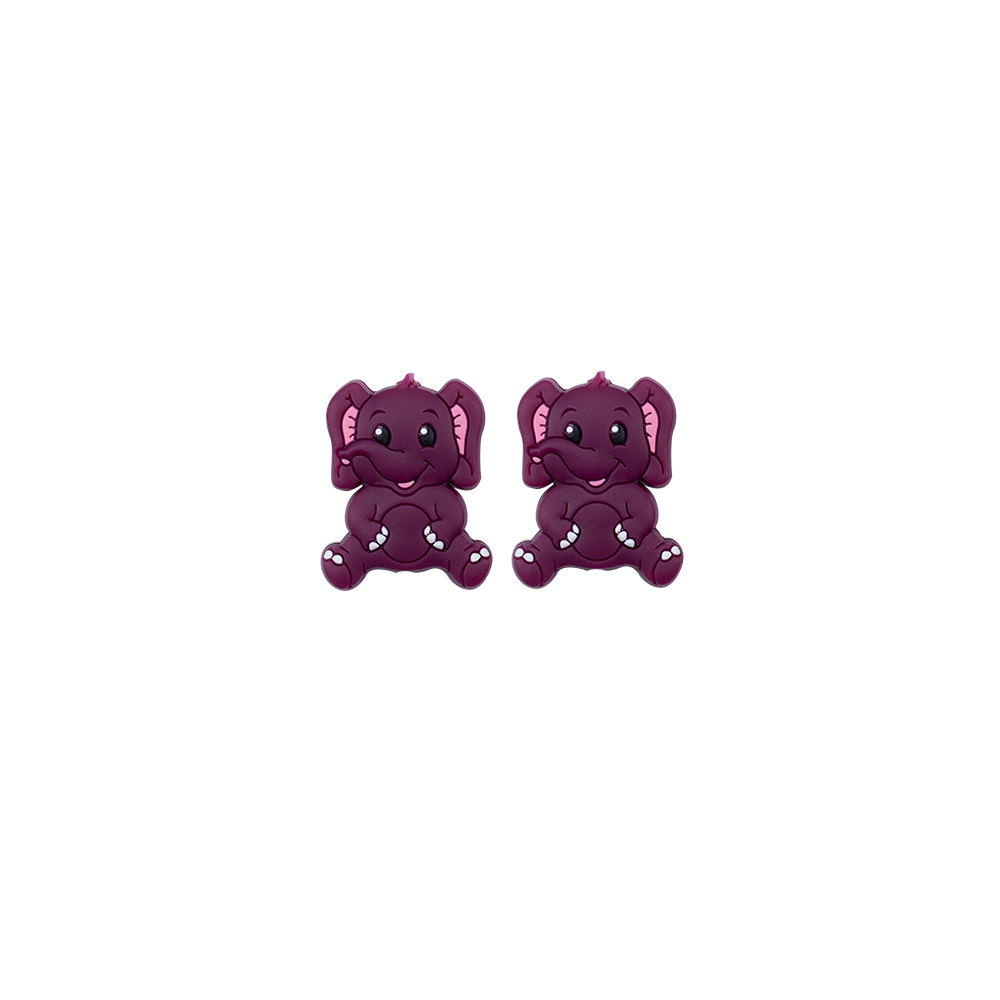 elephant Focal bead Wine Red SA78