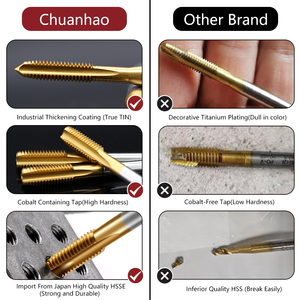 CH nhà máy tùy chỉnh số liệu HSS M1-M30 thấm Nitơ tráng luồng ST thẳng sáo vòi cho Máy Vít <span class=keywords><strong>tap</strong></span> & Die - Product Image 3