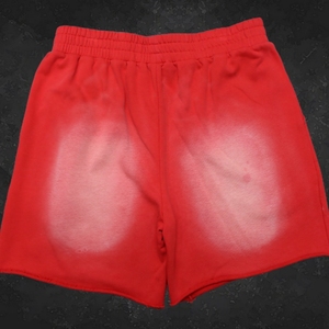 Pantalones Cortos Deportivos de Algodón 100% con Logotipo Personalizado, Lavado Ácido, Estampado Vintage Desgastado, Talla Grande, Holgados, para Hombre - Product Image 2