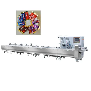 Multi-function automatic horizontal pillow mini chocolate bar wrapping packaging machine