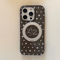 Coque de téléphone portable anti-chute avec impression d'étoiles scintillantes IMD, support extérieur pour iPhone 18 Pro Max, support à 360 degrés, anti-rayures, ODM